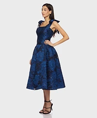 Alex & Sophia Juniors Square Neck Midi Dress