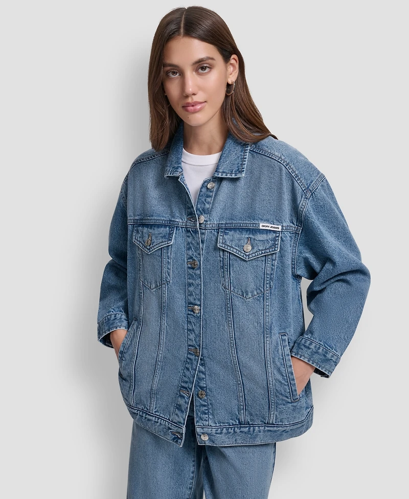 Dkny Jeans Women's Denim Trucker Jacket