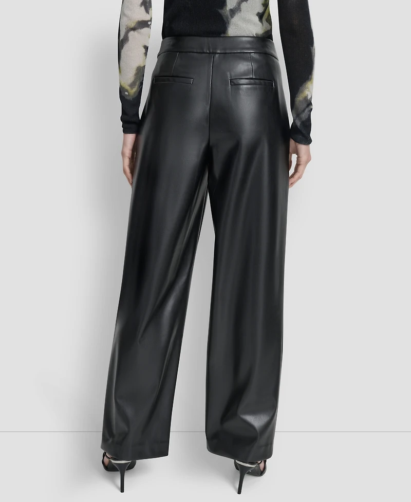 Dkny Women's Wide Leg Pleat Front Pant