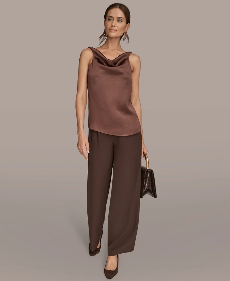 Donna Karan New York Women's Charmeuse Cowl Neck Tank Top
