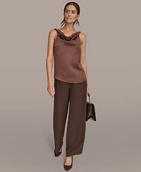 Donna Karan New York Women's Charmeuse Cowl Neck Tank Top