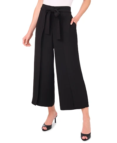 CeCe Women's Cropped Flap Front Pants