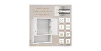 Wall-Mounted Bathroom Medicine Cabinet with Open Storage Shelf for Easy Access