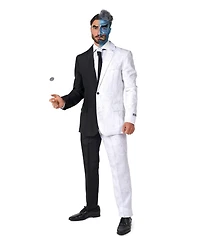 Suitmeister Men's Halloween Costume - Official Two Face Dc Characters Slim Fit Suit Black and White