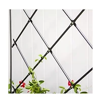Slickblue Outdoor Wrought Iron Lattice Garden Trellis for Climbing Plants and Vines