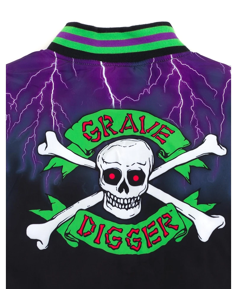 Monster Jam Toddler Boys Zip Up Varsity Bomber Jacket