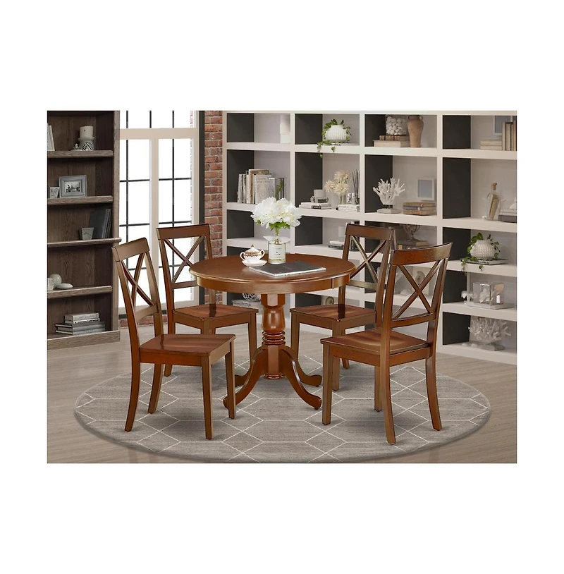 East West Furniture Dining Room Set Mahogany