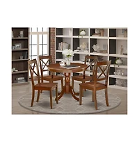 East West Furniture Dining Room Set Mahogany
