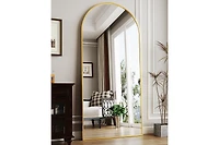 Antok Full Length Mirror, 71"x28" Floor Mirror, Arch Floor Standing Mirror Freestanding Arch Full Body with Stand for Bedroom, Hanging Mounted for Liv