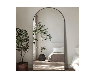 Antok Full Length Mirror, 78"x38" Floor Mirror, Arch Floor Standing Mirror Freestanding Arch Full Body with Stand for Bedroom