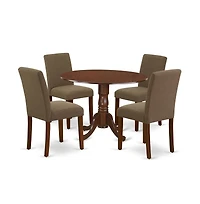 East West Furniture Dining Room Set Mahogany