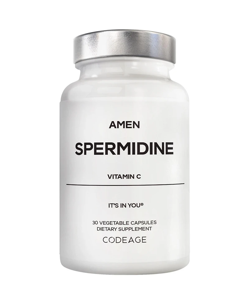 Amen Spermidine Supplement - Vitamin C - Spermidine Pills - Spermidine Trihydrochloride With Vitamin C Ascorbic Acid Gluten-Free