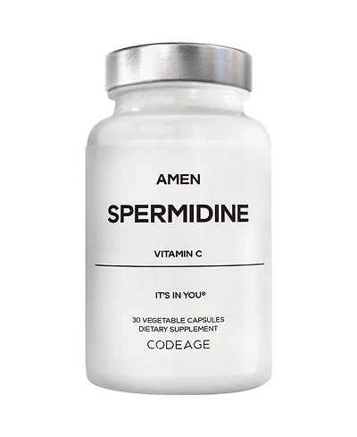 Amen Spermidine Supplement - Vitamin C - Spermidine Pills - Spermidine Trihydrochloride With Vitamin C Ascorbic Acid Gluten-Free