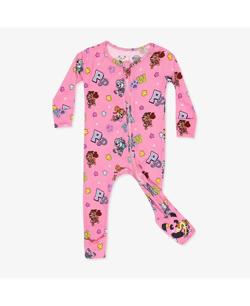 Bellabu Bear Unisex Paw Patrol: Varsity Pink Convertible Footie