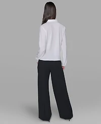 Karl Lagerfeld Paris Petite Scene Woven Blouse