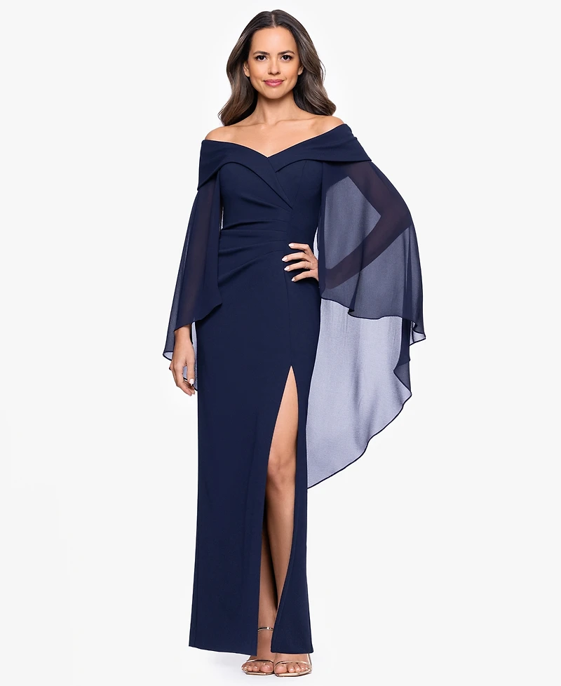 Xscape Women's Long Sleeve Maxi Dress