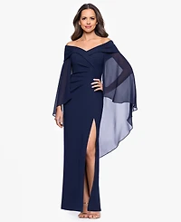 Xscape Women's Long Sleeve Maxi Dress