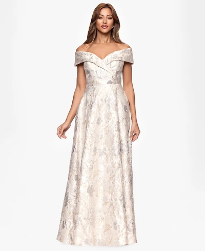 Xscape Women's Short Sleeve Maxi Dress