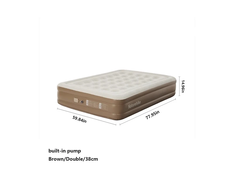 Naturehike 1/2/3 Person Self-Inflating Camping Air Mattresses,3 sizes Thick-Portable Lightweight Unmute-Sleeping Mat with Built-in Inflation Pump