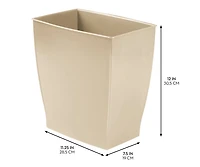 iDesign Small Rectangular Bathroom Trash Cans, Set of 4, Brown, Made in Usa