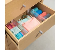 iDesign Expandable Plastic Deep Drawer Dividers - Set of 2