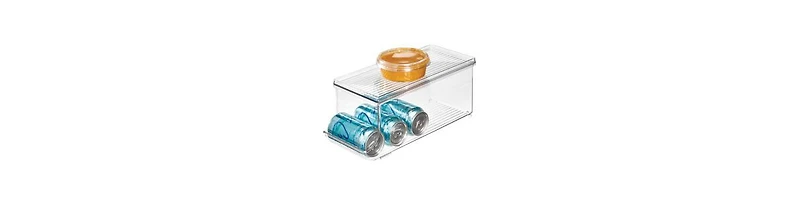 iDesign Soda Can Organizer with Lid for Pantry - Clear