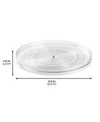 iDesign 14.5-Inch Round Lazy Susan Organizer - Set of 2 - Clear