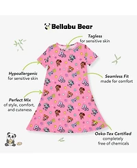 Bellabu Bear Toddler Girls Paw Patrol: Varsity Pink Short Sleeve Dress