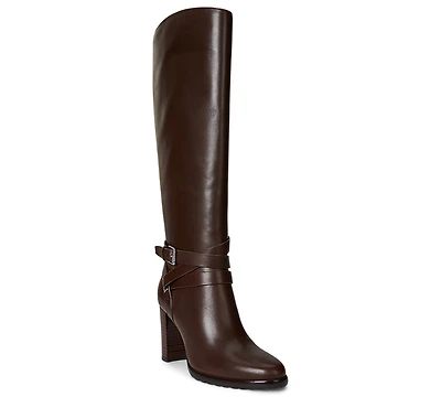 Lauren Ralph Women's Collins Stacked Heel Tall Boots