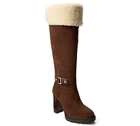 Lauren Ralph Women's Tasha Suede & Shearling Tall Heel Boot