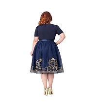 Unique Vintage Plus Brilliance Swing Skirt