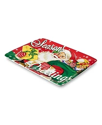 Certified International Santa's Retro Christmas Rectangular Platter