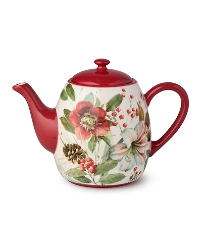 Certified International Winter Blooms Teapot