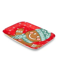 Certified International Christmas Whimsy Gingerbread Rectangular Platter
