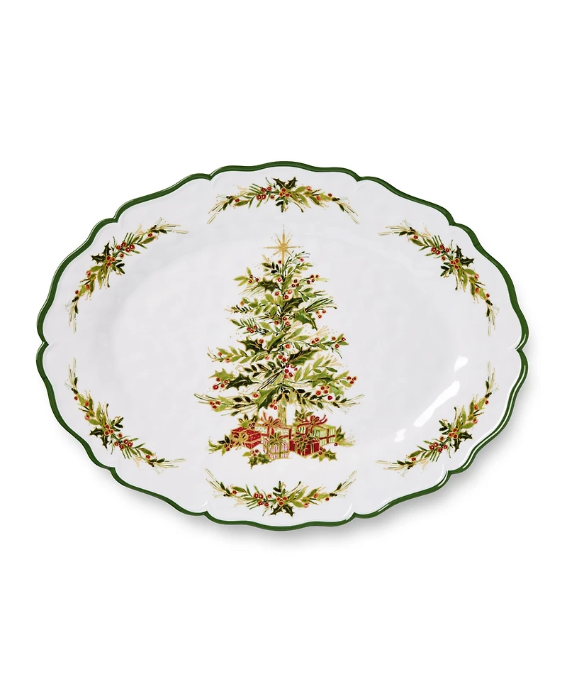 Certified International Holly Tree Melamine 2-Pc. Serving Platters