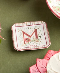 Certified International Winter Blooms Canape Plates, Set of 4