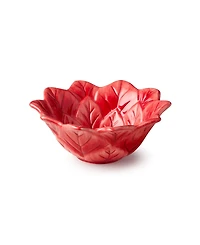 Certified International Winter Blooms Poinsettia Ice Cream Bowls, Set of 4