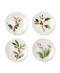 Certified International Holly Vines Dessert Plates, Set of 4