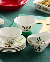 Certified International Holly Vines Ice Cream Bowls, Set of 4