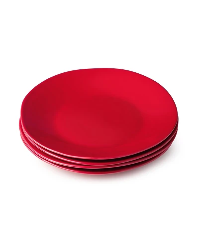 Certified International Berry Red Christmas Dinner Plates, Set of 4