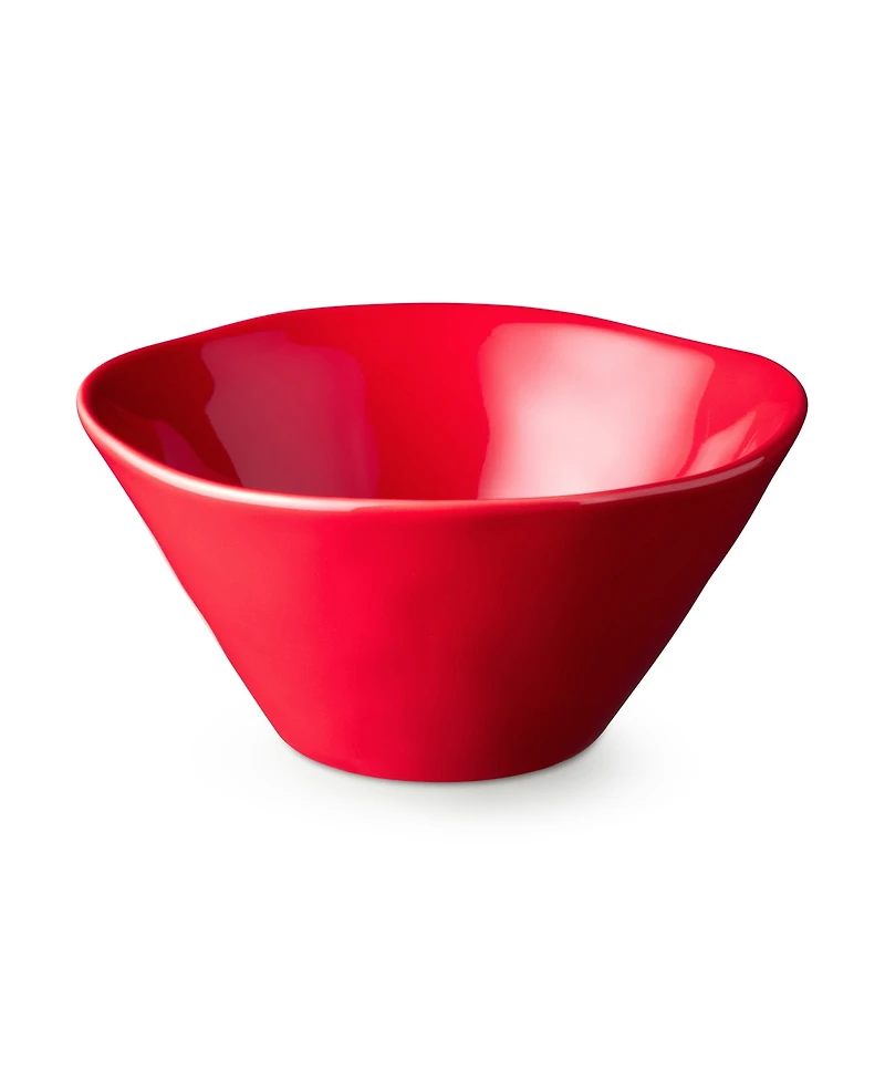 Certified International Berry Red Christmas Ice Cream Bowls, Set of 4