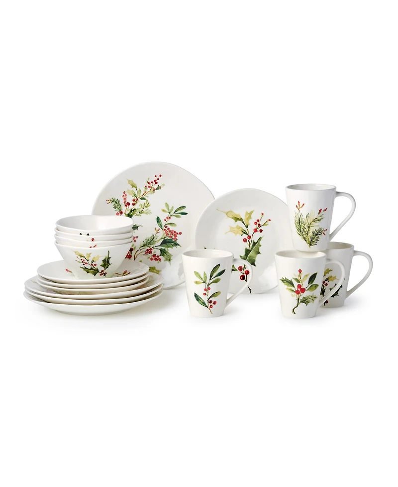 Certified International Holly Vines 16-Pc. Dinnerware Set, Service for 4