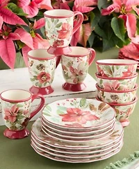 Certified International Winter Blooms Christmas Dinnerware Collection