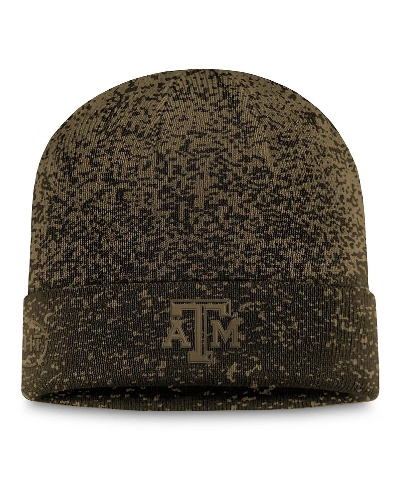 Top of the World Men's Olive/Black Texas A&M Aggies Cuffed Knit Two-Tone Hat