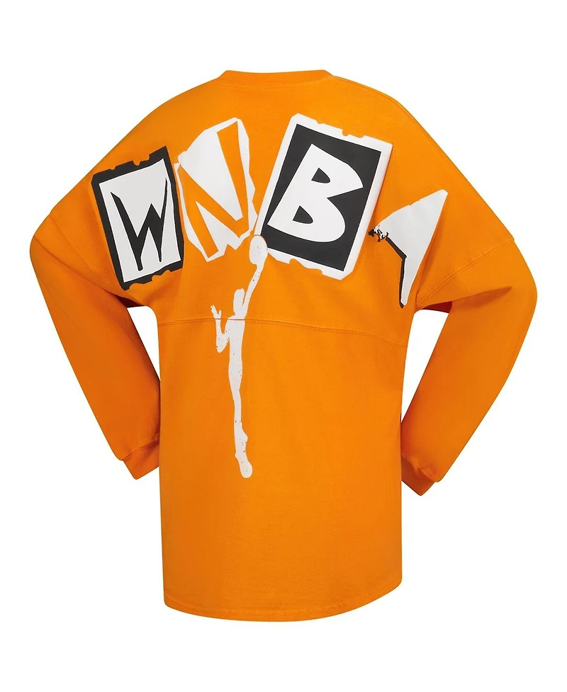 Spirit Jersey Women's Orange Wnba Gear Patches Oversized Long Sleeve T-Shirt