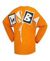 Spirit Jersey Women's Orange Wnba Gear Patches Oversized Long Sleeve T-Shirt