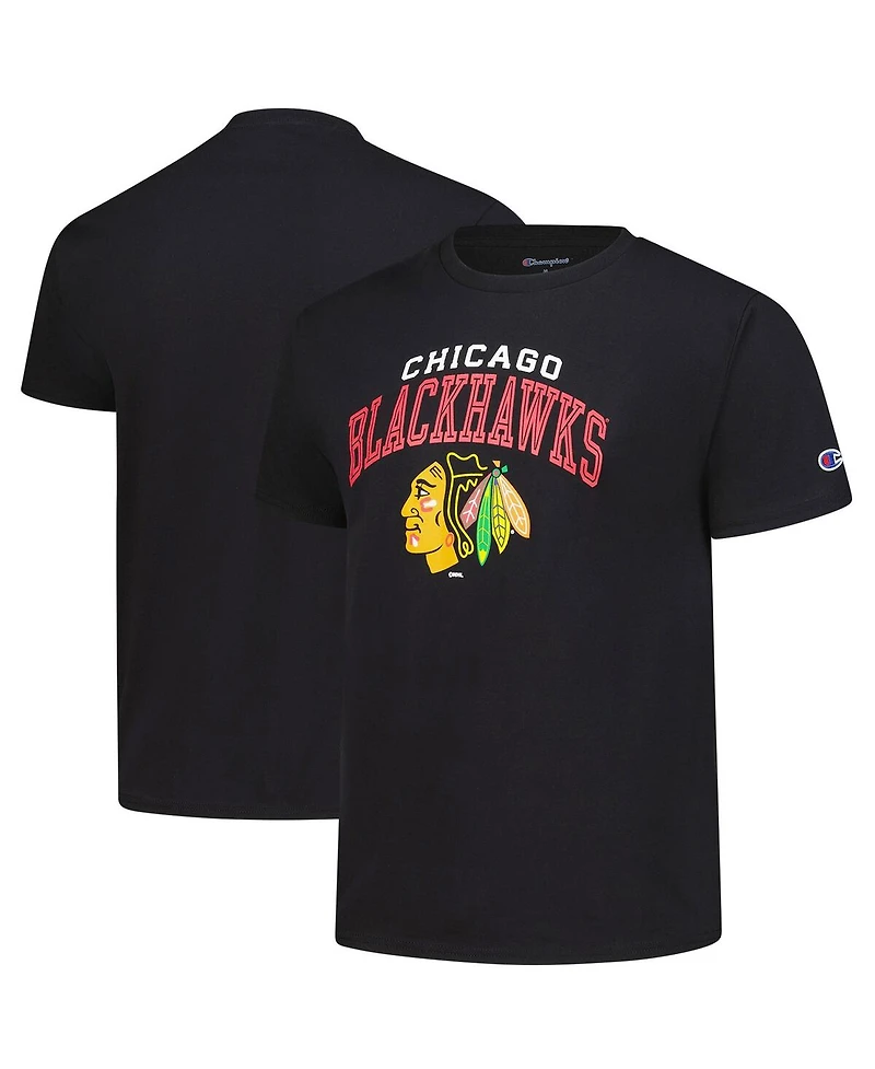 Champion Men's Black Chicago Blackhawks Primary Logo T-Shirt