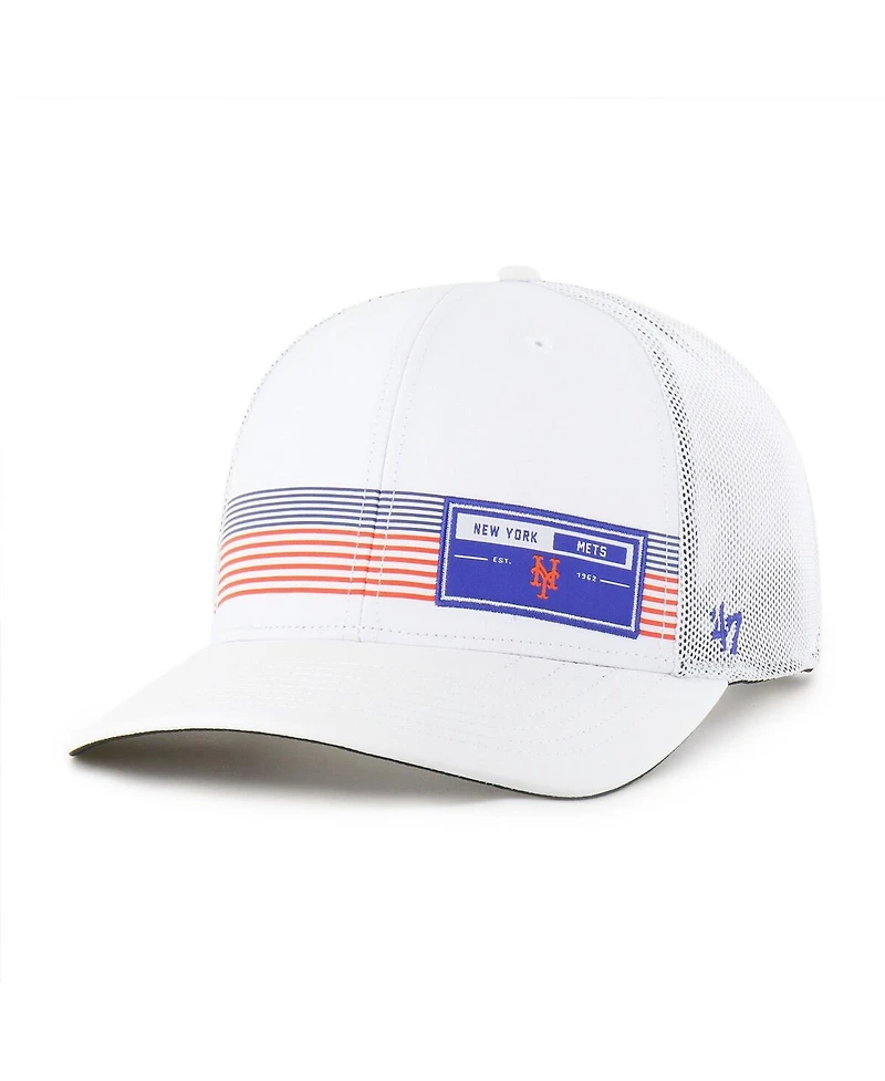 '47 Brand Men's White New York Mets Rangefinder Brrr Trucker Adjustable Hat