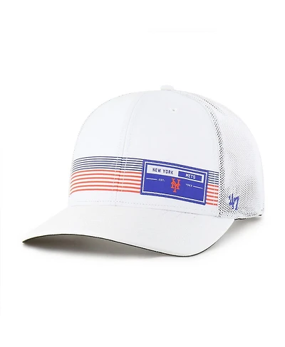 '47 Brand Men's White New York Mets Rangefinder Brrr Trucker Adjustable Hat