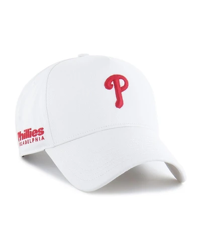 '47 Brand Men's White Philadelphia Phillies Foundational Pinch Offside Adjustable Hat